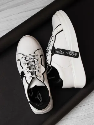 White and Black Live Laugh Love Casual Sneaker