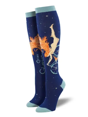Women's Cycle Gladiator Knee High Cotton Sock