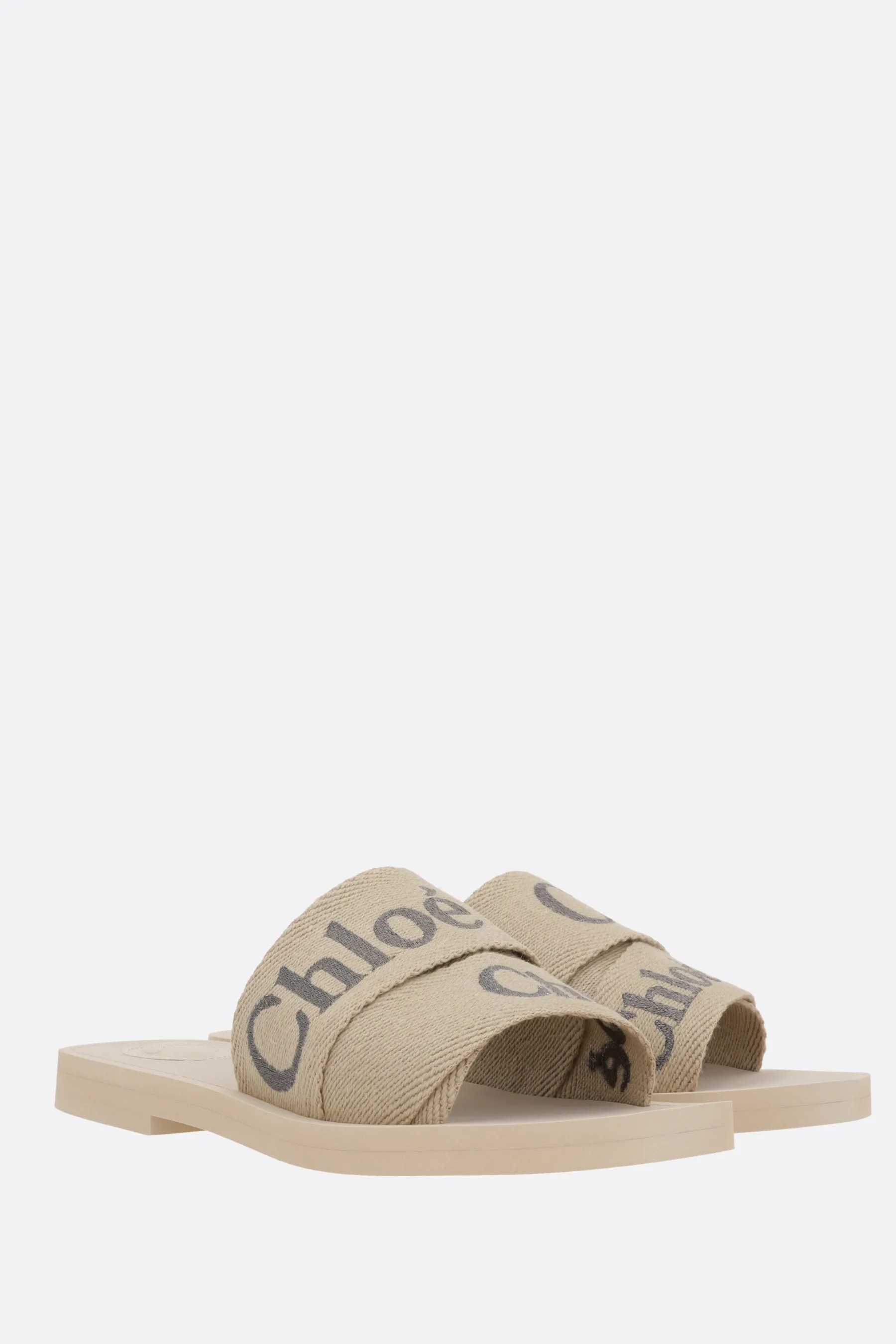 Woody Canvas Slide Sandals