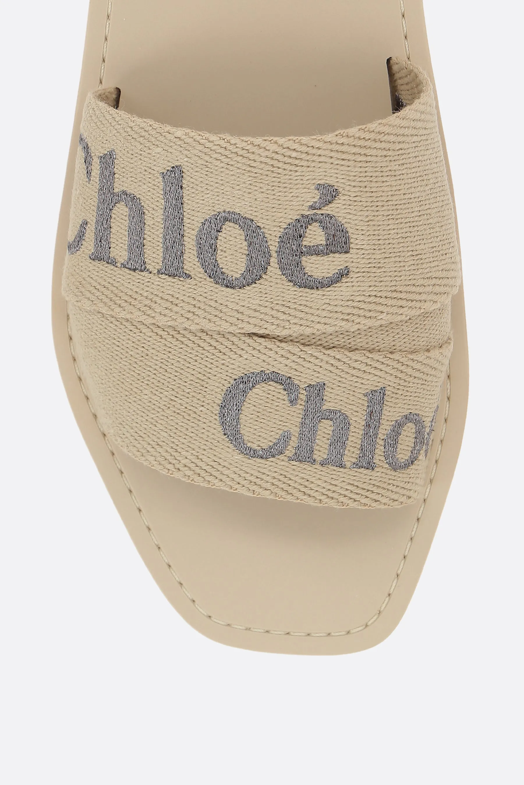 Woody Canvas Slide Sandals